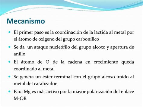 Ppt Procesos CatalÍticos En La SÍntesis De PolÍmeros Biodegradables Powerpoint Presentation