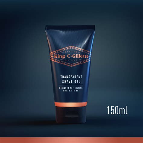 King C. Gillette Men’s Transparent Shave Gel, 5 Ounces