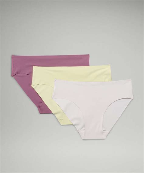 Lululemon InvisiWear Mid Rise Bikini Underwear Pack Chrome Brick