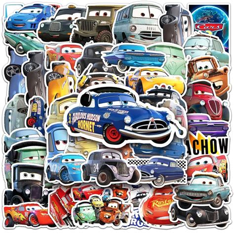 10 30 50pcs Disney Cute Cartoon Cars Lightning Mcqueen Stickers Skateboard Motorcycle Laptop