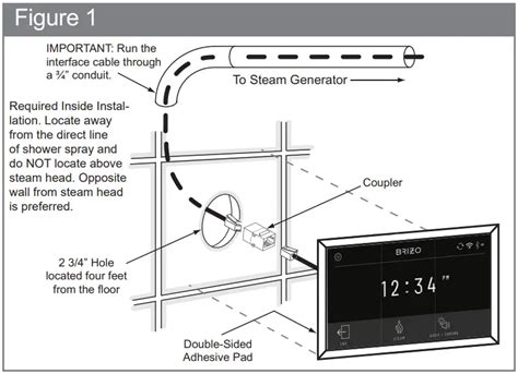 Brizo 112969 Mystix Digital Control Square Steam Head Installation Guide