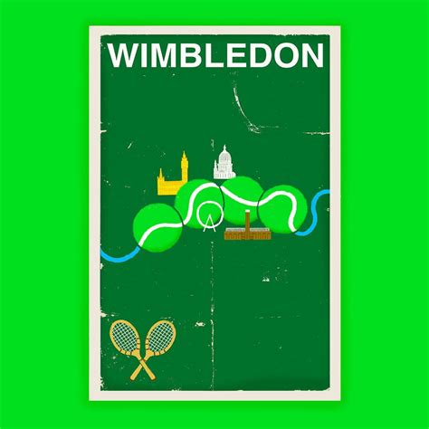 Wimbledon Tennis Poster - Version B | Paul Thurlby