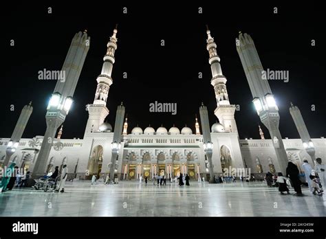 Madina Mosque at night Stock Photo - Alamy