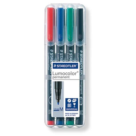 STAEDTLER Lumocolor Permanent M 317 WP4 4 Farben Ass Krebser AG