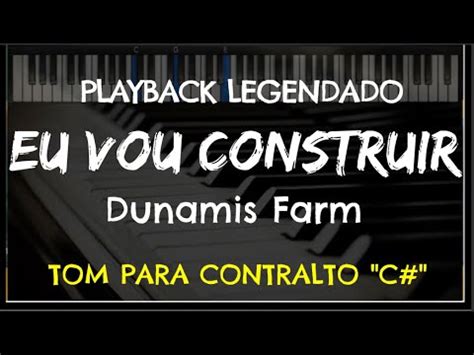 Eu Vou Construir PLAYBACK LEGENDADO No Piano TOM CONTRALTO C