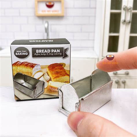 Tiny Baking: Miniature Bread Aluminum Pan | Miniature Cooking Shop – Real Mini World