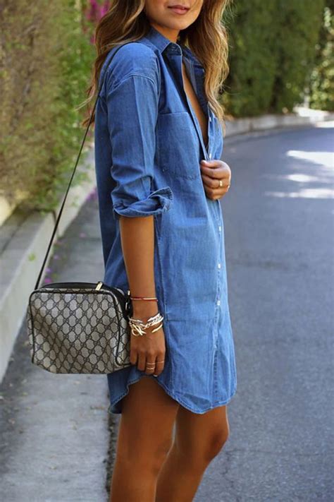 Plus Size Denim Long Sleeve Shirt Dress Denim Shirt Dress Long Sleeve Denim Shirt Navy Shirt