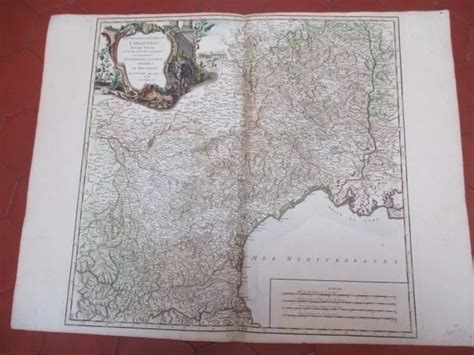 Vaugondy Carte Du Gouvernement G N Ral Du Languedoc Eur