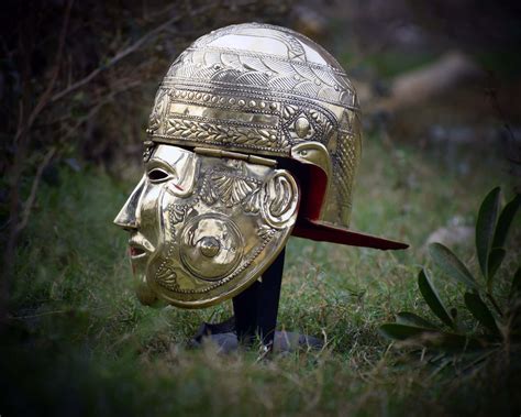 Ancient Roman Helmet With Face Mask Roman Gallic Centurian | Etsy