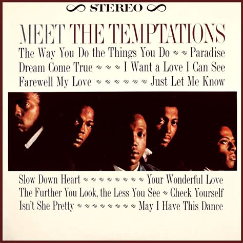 Meet The Temptations - 1964 | The temptations albums, Temptation, Soul ...