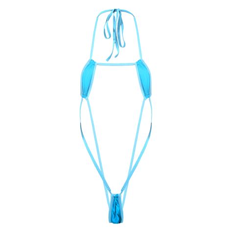 Sexy Slut Bikini Swimsuit One Piece Shiny Metallic Monokini Beach