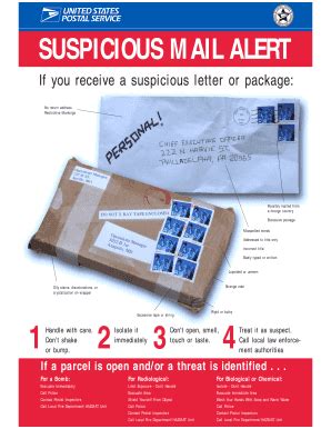 Fillable Online Idph State Il SUSPICIOUS MAIL ALERT Fax Email Print