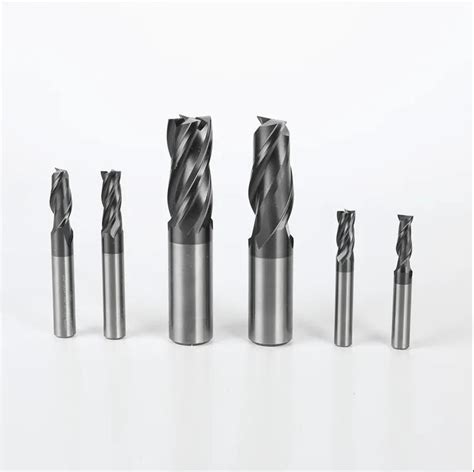 HRC45 Flat End Mill 4 Flute Square CNC Cutting Tools China Carbide