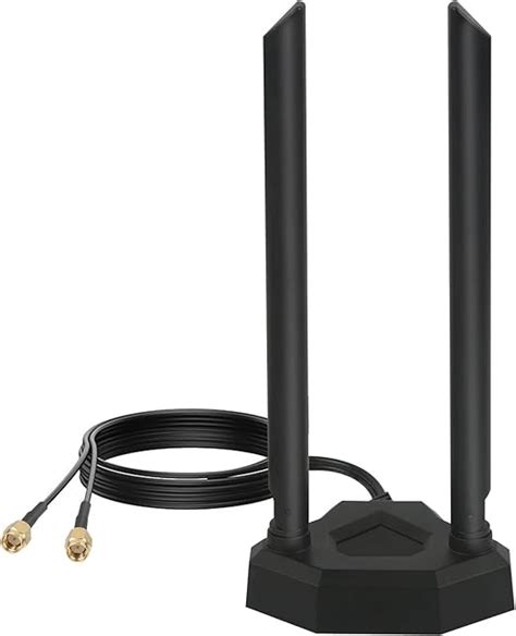 Nelawya Dual Band Wifi Antenna Dbi Ghz Ghz Ghz Magnetic Base Rp