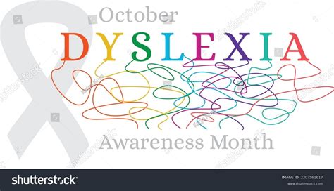 Dyslexia Brain Disorder Awareness Day Illustration Stock Vector ...