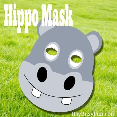 Printable Hippo Mask Zany Zoo Animal Crafts For Kids Hippo