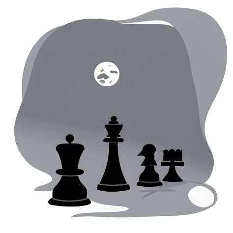 Chess Pieces Black And White · Creative Fabrica