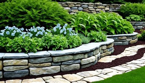 Elegant Natural Stone Garden Edging Ideas