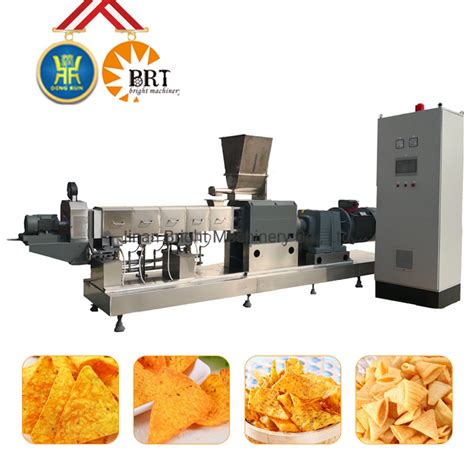 Fried Bugles Snacks Machine Corn Puffed Chips Snack Production Line