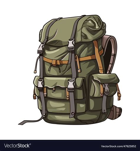 Mountain explorer backpack Royalty Free Vector Image