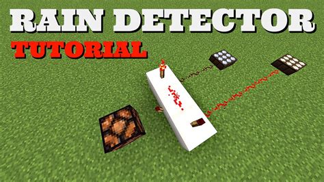 Rain Detector Redstone Tutorial Youtube