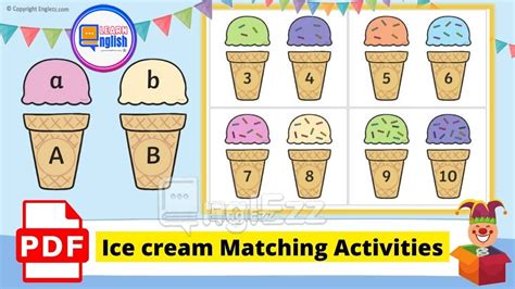 5 Best Ice Cream Matching Activity Free Printables For Kids • Englezz