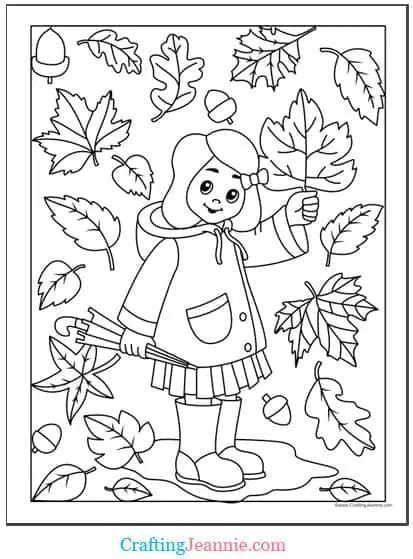 25 Fall And Autumn Coloring Pages Free Printable Fall Coloring Sheets