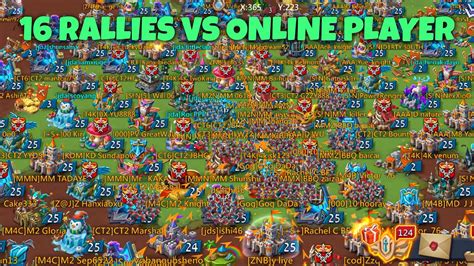 Lords Mobile Rally Party Rallies Vs Online Player Youtube