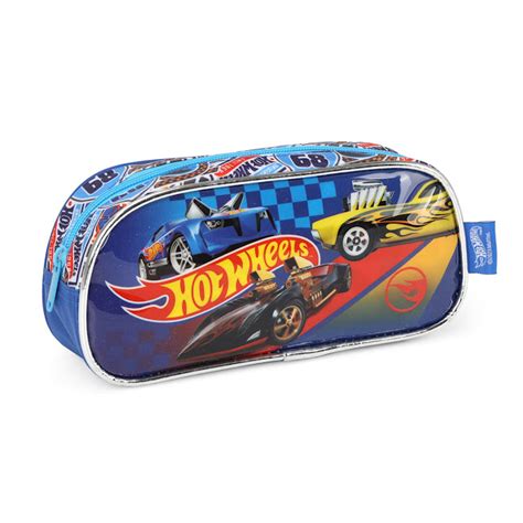 Mochila Escolar Rodinha Lancheira Estojo Hot Wheels Luxcel Lika Bijuterias