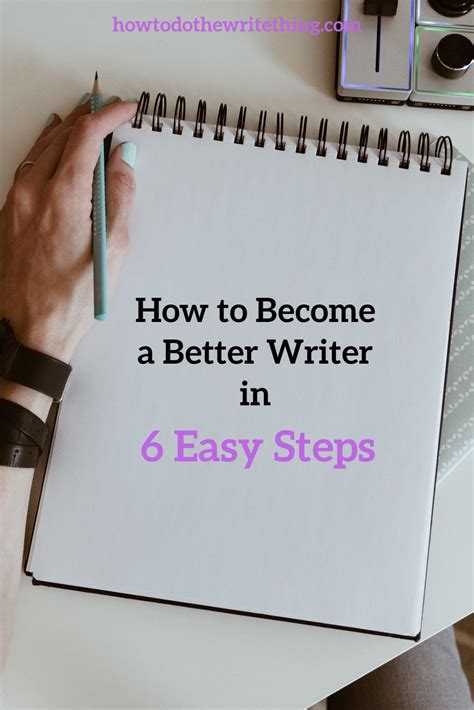 How To Become A Better Writer In 6 Easy Steps In 2020 Book Writing