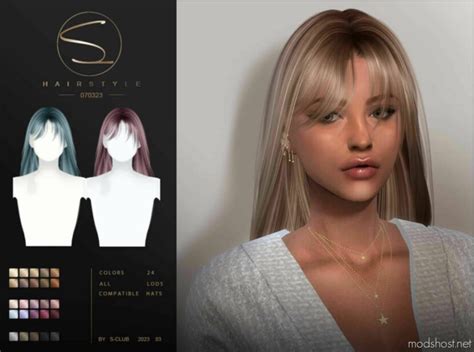 Long Straight Hairstyle Sims 4 Mod ModsHost