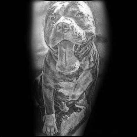 50 Pitbull Tattoo Designs For Men - Dog Ink Ideas