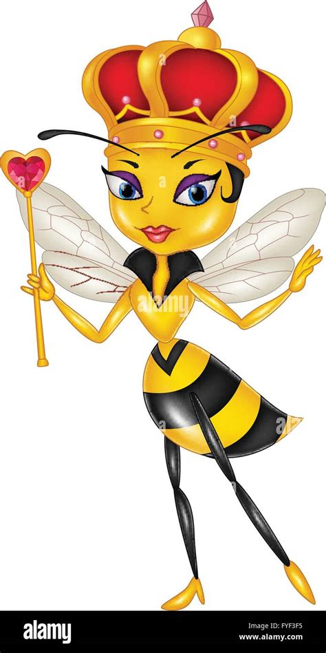 Cartoon queen bee character Stock Vector Image & Art - Alamy