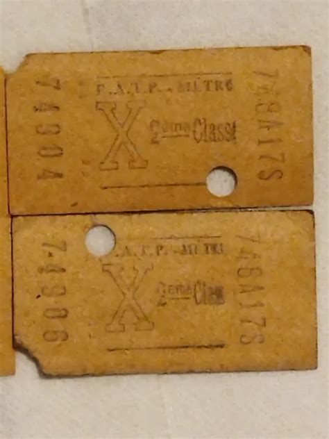 4 ANCIENS TICKETS Métro autobus RATP 2ème classe Métropolitain Paris