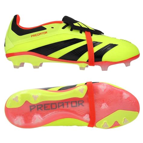 adidas Predator Elite Fold over Tongue FG Energy Citrus Gul Sort Rød Barn