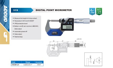 Digital Micrometer Least Count 5