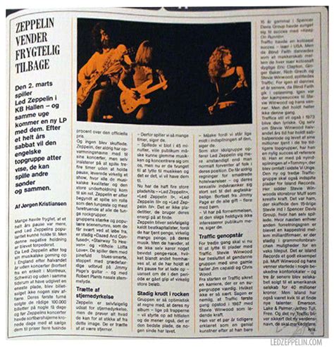 Copenhagen Press Review Led Zeppelin