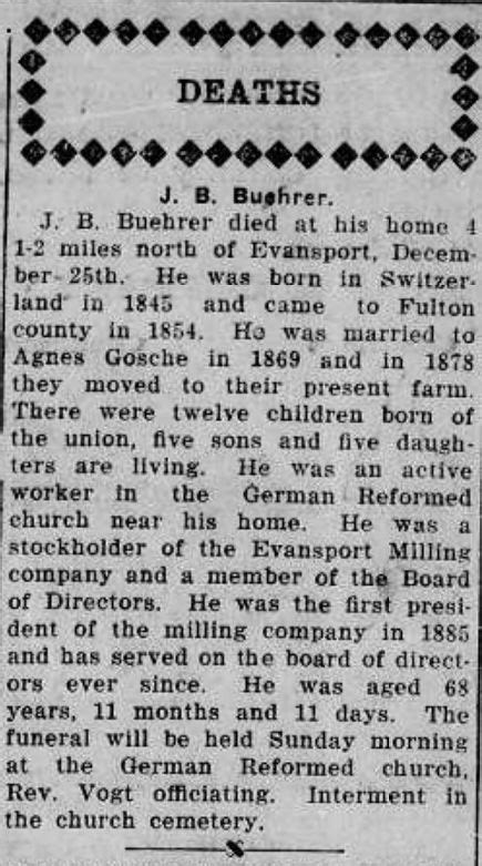 Jacob B Buehrer Find A Grave Memorial