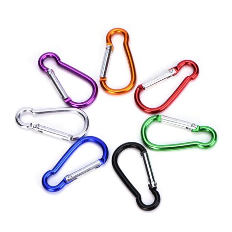 Aluminum Keyring Carabiner D Ring Key Chain Clip Karabiner Snap Hook