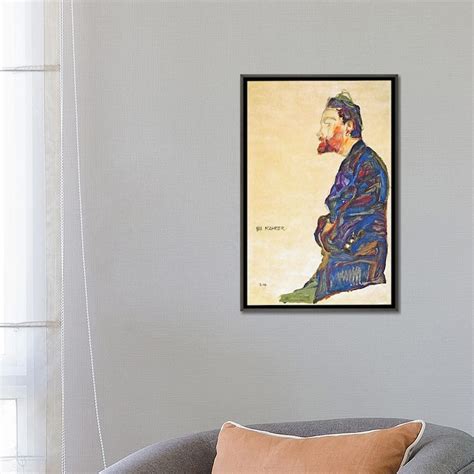 Icanvas Max Kahrer In Profile By Egon Schiele Framed Bed Bath