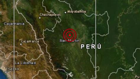 San Martín Sismo De Magnitud 4 4 Se Registró En Saposoa Informó El