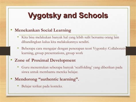 Vygotsky Theory Of Cognitive Development Ppt