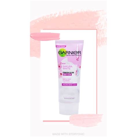 Jual Garnier Sakura White Pinkish Glow Whip Foam 100ml Shopee Indonesia