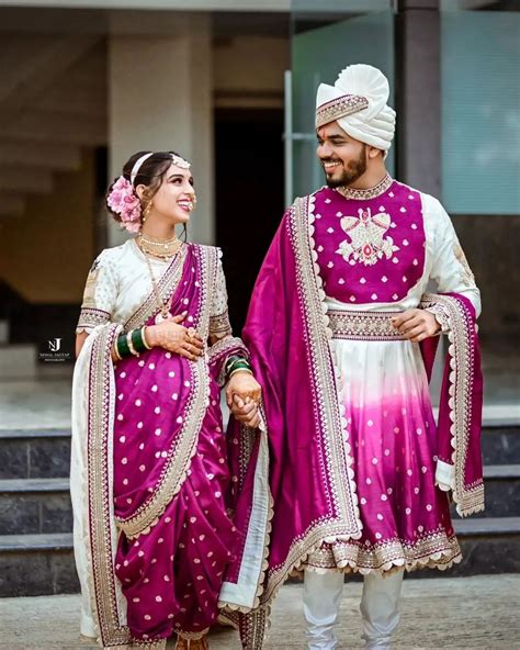 Marathi Bride Wore Nauvari Saree With Goddess Rukmini Motif Flaunts