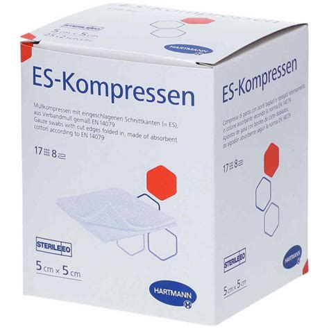 Hartmann ES Kompressen 8 Fach Steril 5x5cm 50x2 Stk ARDMED