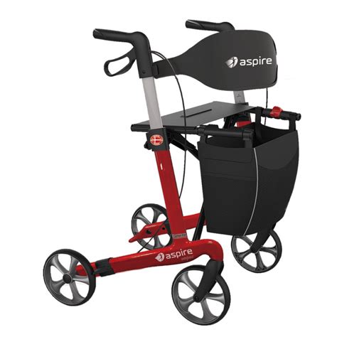 Aspire Vogue Carbon Fibre Seat Walker Rollator Coastal Independence