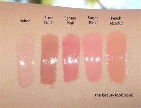The Beauty Look Book Tom Ford Lip Glosses Naked Crushed Rose Sahara Pink Peach Absolut