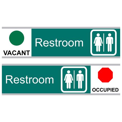 Restroom (Vacant/Occupied) Sliding Engraved Sign EGRE-545-SYM-SLIDE ...