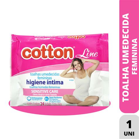 Toalha Umedecida Cotton Line Higiene Ntima Refresc Ncia E Delicadeza