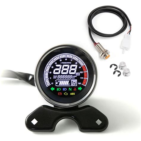 Custom Motorrad 12V LED LCD Digital Kilometerz Hler Tachometer F R